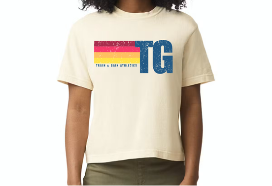 Train and Gain Distressed Logo Tee