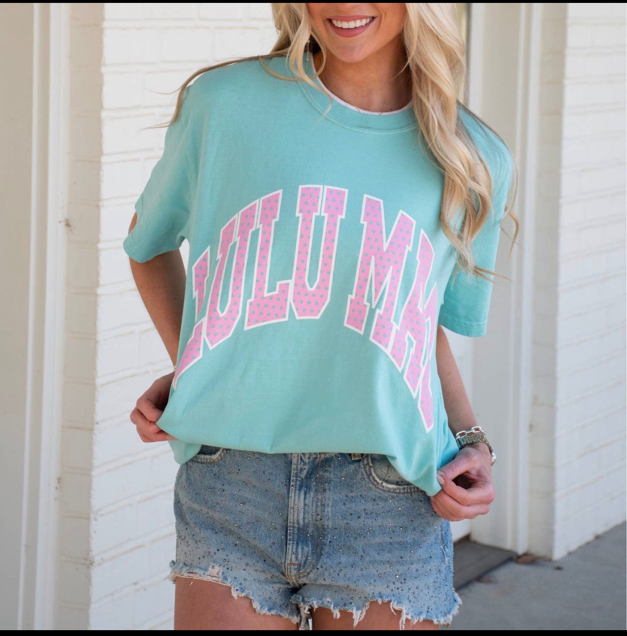 Lulu Mac Comfort Color Tee Polka Dot
