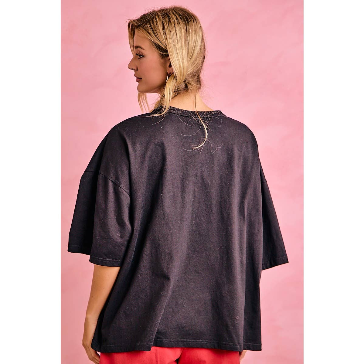 WOMENS GAMEDAY COLORBLOCK APPLIQUE RELAXED FIT SHIRT