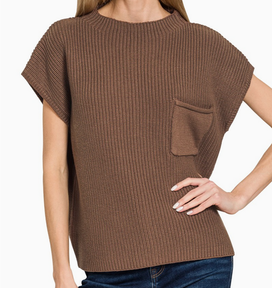 Zenana Mock Neck Sweater