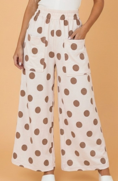 Polka Dot Wide Leg Pants