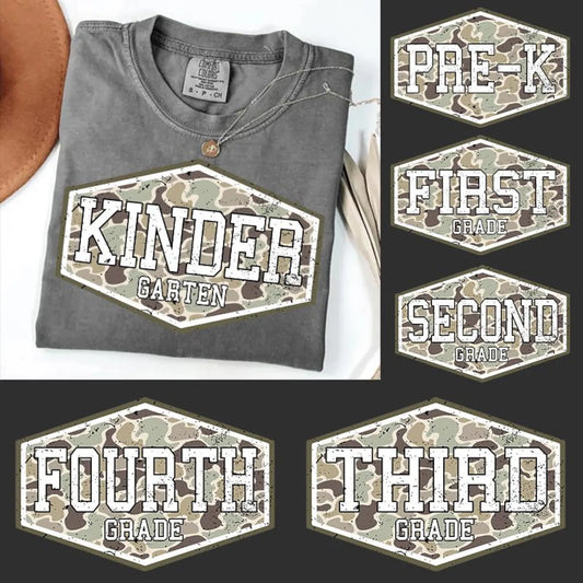 Boys Camo Grade Level Tee